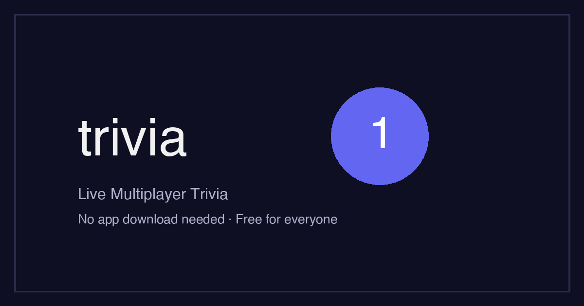 Free Online Trivia — Play & Host Live Trivia Games | Trivia1